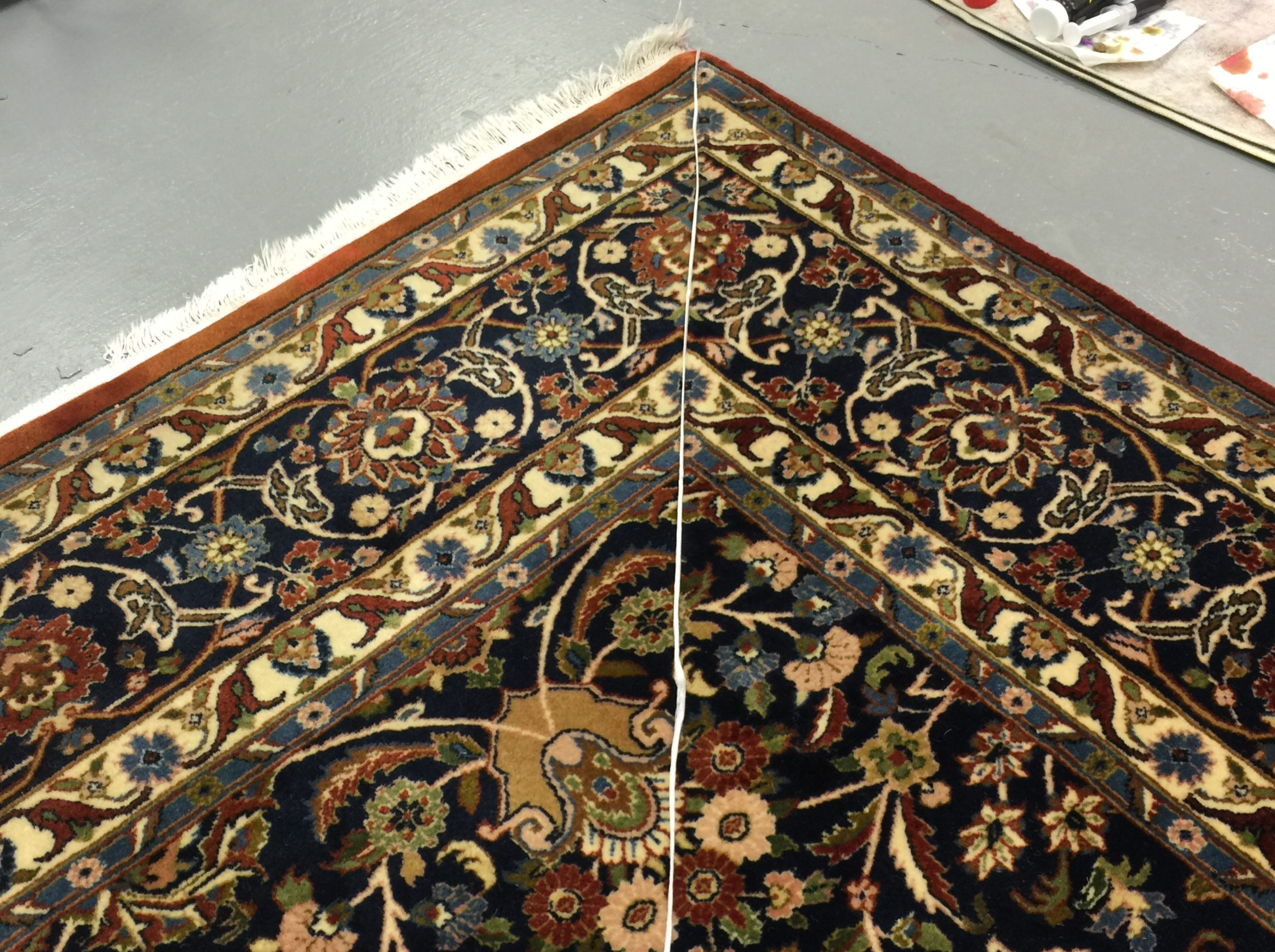 Rug Dye Correction Before and After